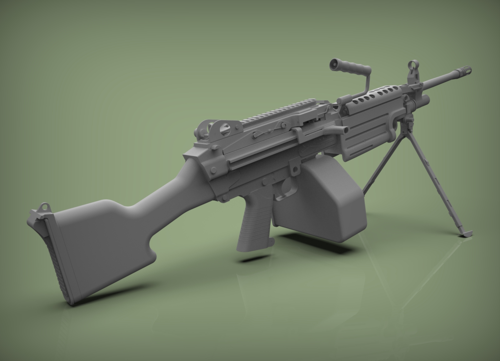 Three D Weapon - M249 SAW