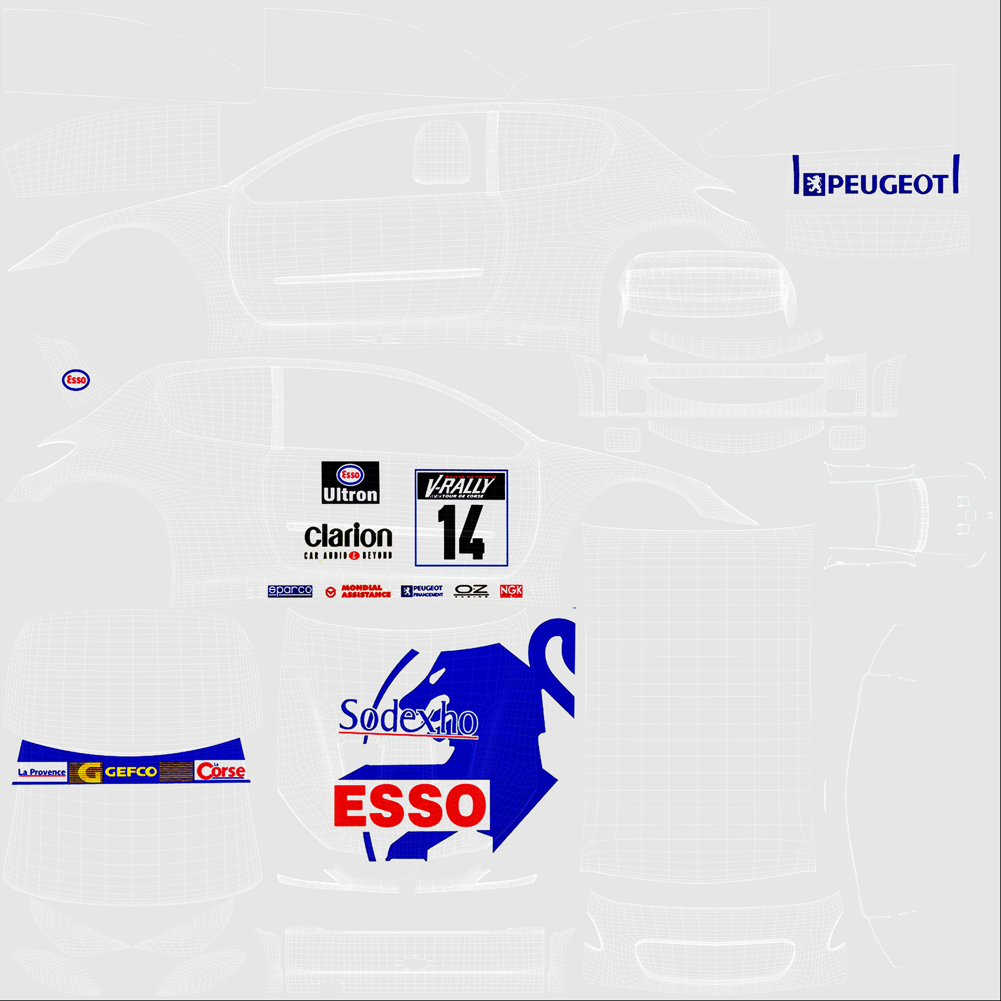 2019 Car Challenge - Peugeot 206 WRC 1990 Remote-Controlled