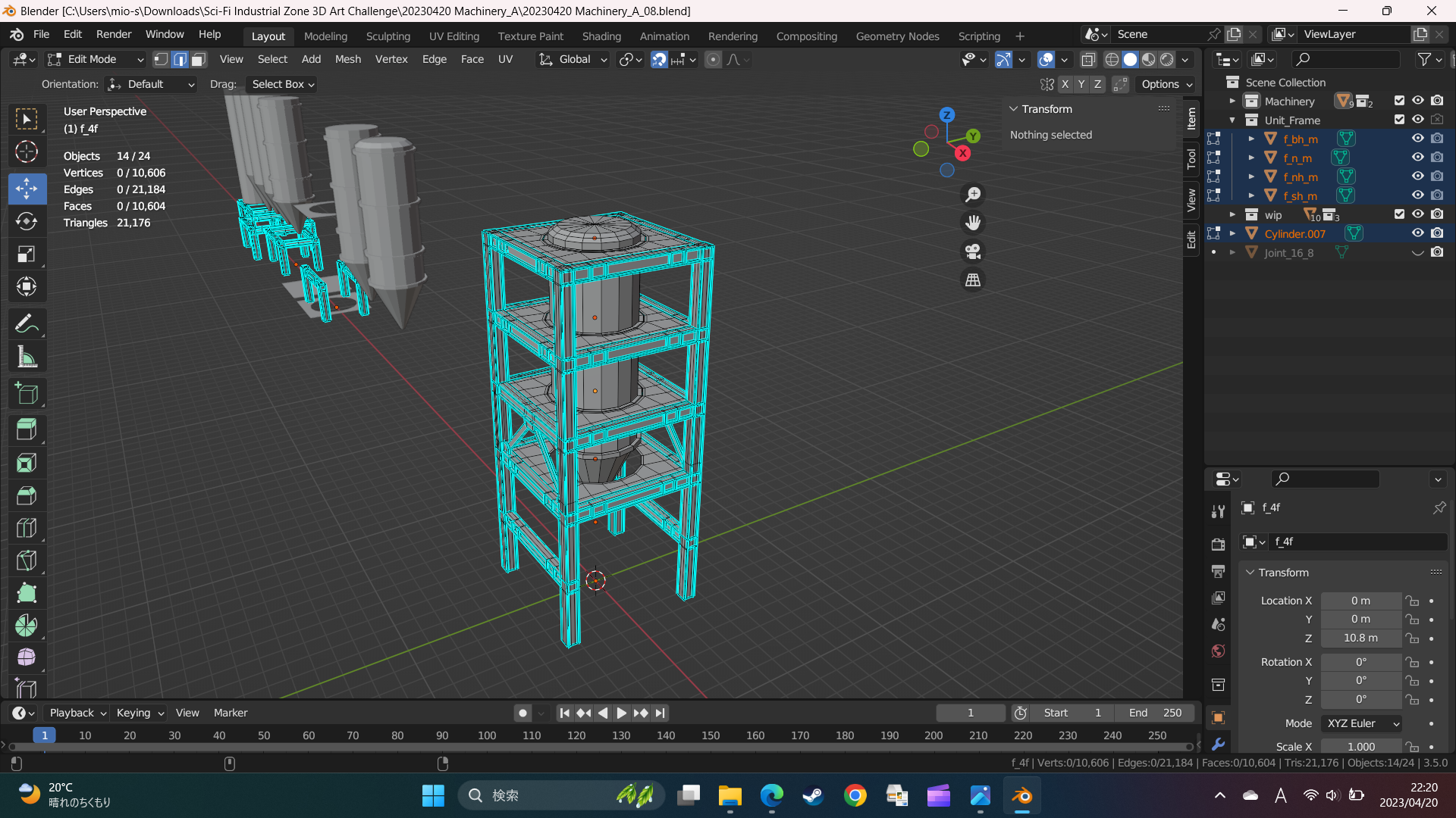 Sci-Fi Industrial Zone 3D challenge - Manufacturing plant